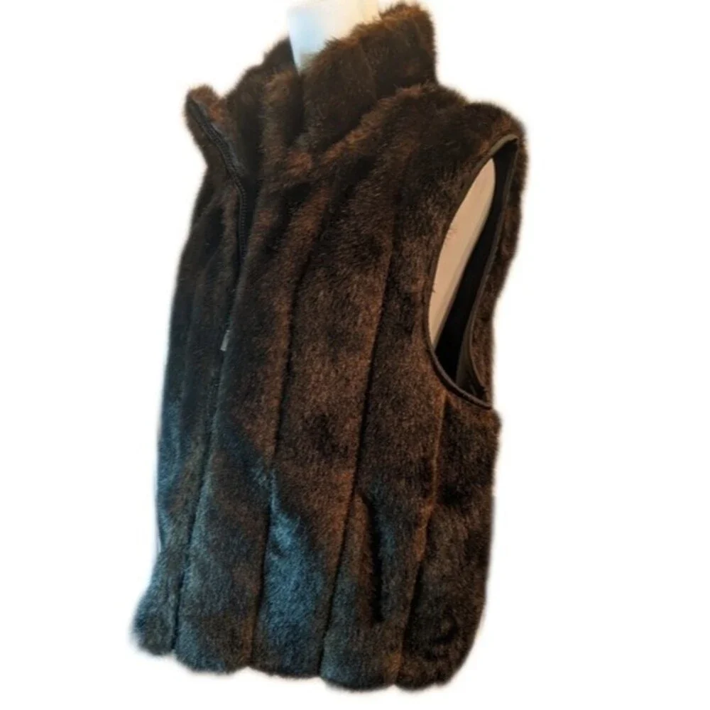 Giacca reversible faux fur/water resistant vest, EXCELLENT condition L